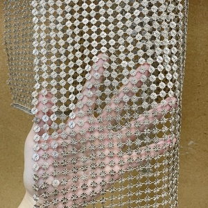 S-12568-1 Thiết Kế Mới Vàng Cá Net 6 Mm Sequin Thêu Vải Cho Thời Trang Ăn Mặc - Product Image 4