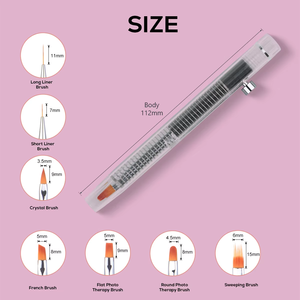 Yihuale Manicure Brush Tool Phototherapy Carving Painted Gel Pen Transparent <strong>Acrylic</strong> Liner Brush Retractable <strong>Nail</strong> Art Brush - Product Image 2