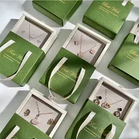 Caixa de embalagem de jóias de gaveta, logotipo personalizado, colar, anel slider, caixa de presente, joias, cartão, caixa de joias