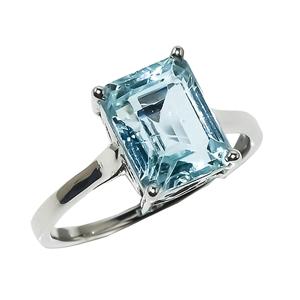 Anillo de Gema Natural aguamarina hecho a mano, joyería de plata de ley 925, precio al por mayor - Product Image 2