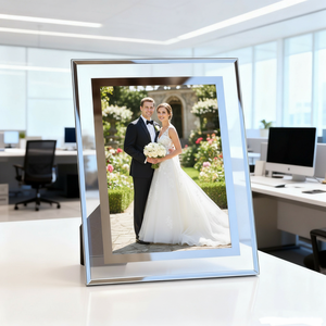 Cadre de certificat personnalisé A4 6 pouces, cadre photo en verre cristal, cadre en cristal de verre simple créatif pour l'affichage de mariage, vente en gros - Product Image 1