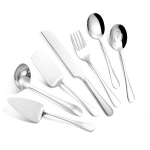Hotel Cutlery Communal Dividing Spoon Steak Spatula Dinner Fork Stainless Steel Spoon Colander Restaurant Service Spoon <b>Set</b> - Product Image 6