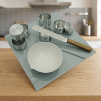 Kit de détermination des limites de plastique dans le sol avec plaque de mélange en verre, coupelle d'évaporation, spatule et boîtes d'évaporation en aluminium pour l'analyse des sols