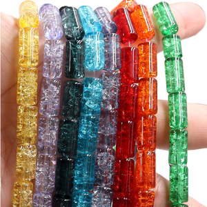 Cuentas de Vidrio Tubulares Hechas a Mano por Proveedores Globales, Cuentas Espaciadoras Sueltas Translúcidas Surtidas para la Fabricación de Joyas y Decoración del Hogar - Product Image 1