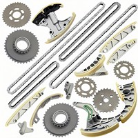 Kit de chaîne de distribution 19 pièces en acier allié, neuf, compatible avec les moteurs diesel TDI 2.7L et 3.0L (2007-2012) CANA/CATA/CASA/CEXA, garantie de remplacement de 12 mois