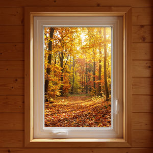 Fenêtre à auvent en PVC série 82 avec commande manuelle par manivelle, cadre acoustique, autres types de fenêtres, architecture domestique et commerciale - Product Image 1