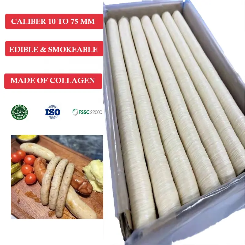 Invólucros de colágeno para salsichas, embalagens confiáveis e premium, a preços razoáveis, embalagens de colágeno para salsichas, casca rápida