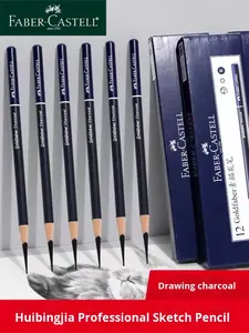 <span class=keywords><strong>Crayon</strong></span> à <span class=keywords><strong>dessin</strong></span> en bois de tilleul noir pour étudiants Gold <span class=keywords><strong>Faber</strong></span>-<span class=keywords><strong>Castell</strong></span>, examen d'art, super doux/extra doux/doux/moyen/dur - Product Image 5