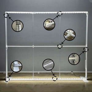 Draagbare productpresentatie met LED-scherm, aluminium frame en SEG-lichtbox - Product Image 2