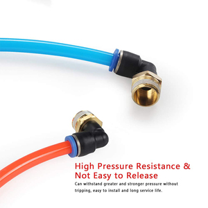 מחבר פנאומטי מהיר בצורת זווית <span class=keywords><strong>90</strong></span> מעלות, נחושת, לחץ גבוה, חיבור נקבה, בצבע כחול - Product Image 4