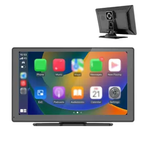 Taşınabilir Q9S çift kayıt Dash kamera ön arka oto Android kablosuz Carplay ekran etkin araç navigasyon CD çalar