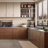 Meubles de cuisine modulaires modernes avec un grand espace de rangement, meubles écologiques pour la maison