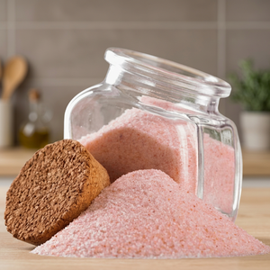 Sel rose de l'Himalaya fin, sel rose clair de l'Himalaya, sel de roche naturel comestible, grains raffinés, idéal pour la cuisine et la table - Product Image 1