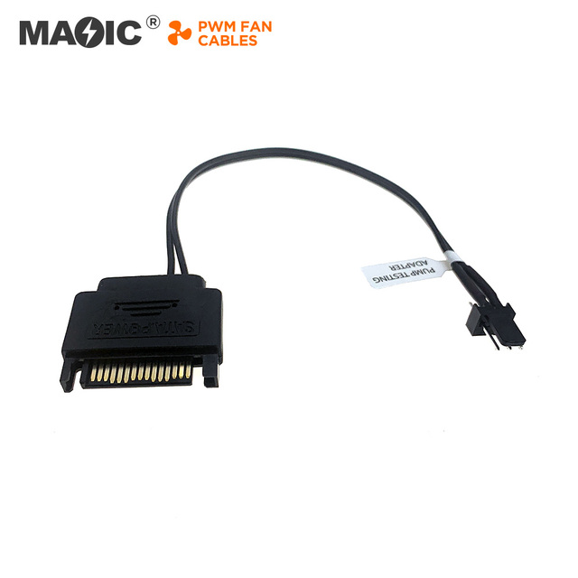 OEM 15cm New Mini Pump Testing Adapter Cable with SATA Power Adapter Cable for Connecting Any Liquid Cooling Pump or Fan