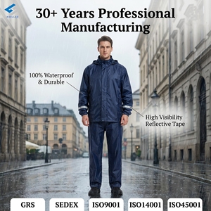 Traje Impermeable de Alta Calidad, <span class=keywords><strong>Chaqueta</strong></span> <span class=keywords><strong>y</strong></span> Pantalones Impermeables, Chubasquero de Alta Visibilidad <span class=keywords><strong>para</strong></span> Hombre <span class=keywords><strong>y</strong></span> <span class=keywords><strong>Mujer</strong></span>, Reflectante <span class=keywords><strong>para</strong></span> Exteriores, <span class=keywords><strong>para</strong></span> Trabajo <span class=keywords><strong>y</strong></span> Deportes - Product Image 1