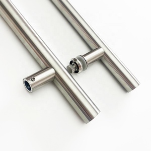 Palanca de tubo cuadrada redonda, manija de puerta de vidrio de madera, de doble cara, de lujo, larga y principal - Product Image 5