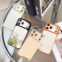 Coque de téléphone magnétique invisible effet miroir tendance pour iPhone 17 ProMax 16 15 14 13 Pro Max avec grande fenêtre et protection antichoc