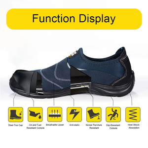 Chaussures de sécurité légères SAFETY JOGGER, quatre saisons, embout en acier, anti-écrasement, anti-perforation, antistatiques, bottes à enfiler pour hommes - Product Image 2