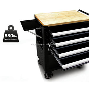 Cajonera de Herramientas Multifuncional de Acero, Carro de Herramientas de <span class=keywords><strong>Tres</strong></span> Niveles de Alta Resistencia, Almacenamiento de Piezas para Reparación de Automóviles y Taller - Product Image 5