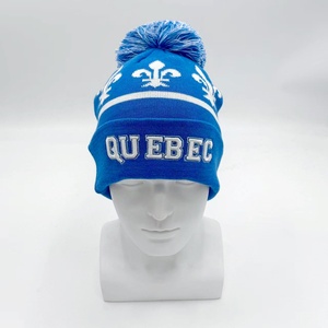 Vente en gros de bonnets d'hiver en tricot pour garçons, personnalisés, avec doublure, design personnalisé, couleur noire, <span class=keywords><strong>pompon</strong></span> - Product Image 3