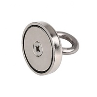 Aimant de pêche surpuissant à base de terres rares, accessoire magnétique en néodyme avec corde pour ramper dans la rivière, 1 pièce