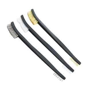 <span class=keywords><strong>Brosse</strong></span> <span class=keywords><strong>métallique</strong></span> plate en nylon à poils en plastique de 3/4 pouces #403 Tige de 1/8 pouces pour outils rotatifs <span class=keywords><strong>Dremel</strong></span> - Product Image 2