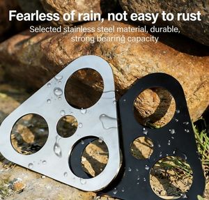 Kit de support de trépied de <span class=keywords><strong>camping</strong></span> en acier inoxydable, portable et réglable, avec chaîne de suspension pour support de pot/bouilloire de feu de camp extérieur, avec sac - Product Image 1