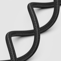 Kabel USB C Pengisian Cepat 3A 1m 2m Tipe C Kabel Sinkronisasi Data Berbahan Nilon Kepang Pengisi Daya Kecepatan Tinggi untuk Ponsel Tablet Hitam