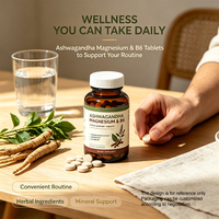 Complément alimentaire à base d'extrait d'ashwagandha, de magnésium et de vitamine B6 en comprimés