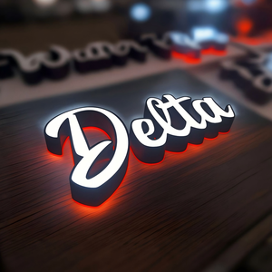 Kotak Lampu LED Akrilik Huruf 3D Logo Kustom untuk Iklan Kedai Kopi, Tanda LED Tahan Lama, Kotak Iklan Lampu Luar Ruangan - Product Image 5
