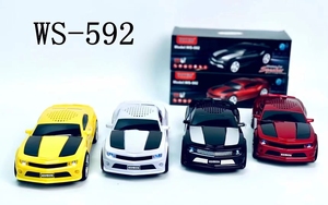 Wster WS-592 Bumblebee Hot Bán màu xanh răng xe mô hình RGB tay miễn phí nói chuyện âm nhạc palyer không dây xe Loa - Product Image 4