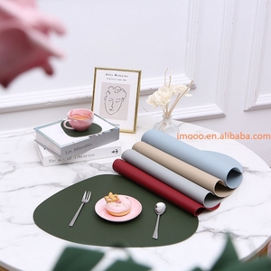 Prix usine napperon en cuir tapis de Table imperméables pour salle à manger accessoires de cuisine coussins chauds napperons isolants antidérapants - Product Image 2