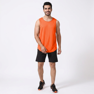 Achetez maintenant un nouveau débardeur en maille de style streetwear pour hommes, personnalisé, 100% polyester, séchage rapide, respirant, pour l'été - Product Image 1