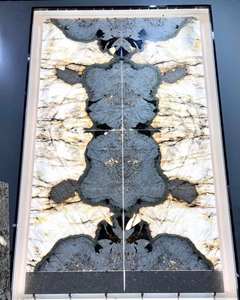 Vente en gros de dalle de quartzite de patagonie brésilienne assortie et rétroéclairée pour villa mur marbre pierre - Product Image 5