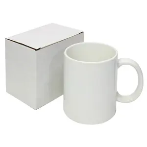 Caneca de subolmação branca barata, livre de amostra, caneca de subolmação cerâmica, 11oz, índia, porcelana