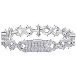 Bracelet tennis de luxe en moissanite, argent sterling 925 plaqué rhodium, alternative au diamant, cadeau de fiançailles, idéal pour les fêtes, fournisseur indien - Product Image 3