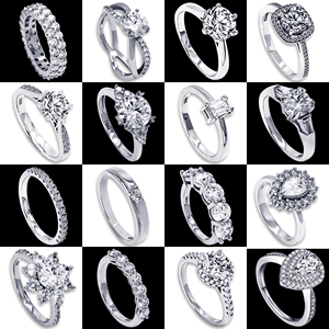 Prezzo competitivo economico anello moissanite <span class=keywords><strong>argento</strong></span>, anello personalizzato in <span class=keywords><strong>argento</strong></span> 925 con cuscino da <span class=keywords><strong>2</strong></span> carati 5 con diamante moissanite - Product Image 2