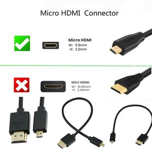 Câble <span class=keywords><strong>Micro</strong></span> <span class=keywords><strong>HDMI</strong></span> vers <span class=keywords><strong>HDMI</strong></span> 1M <span class=keywords><strong>2M</strong></span> 5M 10M Câble <span class=keywords><strong>HDMI</strong></span> mâle vers <span class=keywords><strong>Micro</strong></span> <span class=keywords><strong>HDMI</strong></span> mâle Prise en charge de la vitesse élevée 18 Gbps 4K60Hz pour appareil photo reflex numérique - Product Image 6