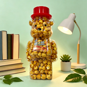 <span class=keywords><strong>Palomitas</strong></span> de Maíz Gourmet con Recubrimiento de Caramelo 280g, Tarro de Oso Adorable, Sabor <span class=keywords><strong>Toffee</strong></span> Semiblando Sin Grasas Trans, Snacks, Precio al por Mayor, Marca Privada - Product Image 1