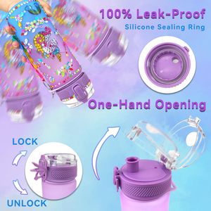 Decorare i tuoi kit di bottiglie d'acqua fai da te pittura di diamanti unicorno Gem artigianato divertenti arti e mestieri regali per ragazze giocattoli - Product Image 3