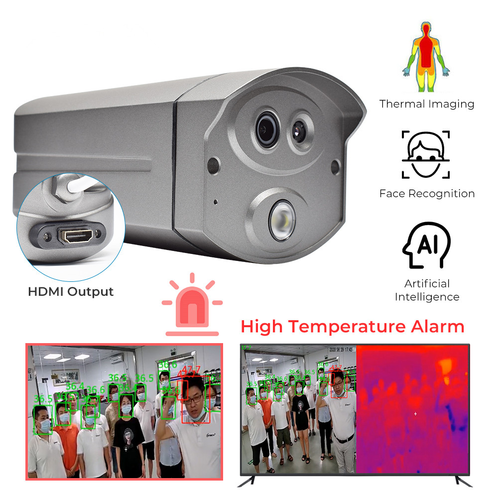 New Outdoor Attendance High Resolution Infrared Imaging Industrial AI Fever Measurement Flir Thermal Camera
