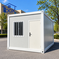Maison préfabriquée modulaire en conteneur de 20 pieds, aménagée en chambre et salon, avec design détachable, pour logement familial temporaire