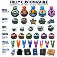 Fabricant de médailles sportives vierges en plastique PVC caoutchouc personnalisées de haute qualité par sublimation