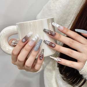 Diseño # <span class=keywords><strong>Uñas</strong></span> <span class=keywords><strong>Postizas</strong></span> Acrílicas con Diseño de Copos de Nieve Navideños 1415, <span class=keywords><strong>Uñas</strong></span> <span class=keywords><strong>Postizas</strong></span> Largas y Brillantes, <span class=keywords><strong>Uñas</strong></span> de <span class=keywords><strong>Gel</strong></span> de Cobertura Completa Cuadradas, Proveedor de <span class=keywords><strong>Uñas</strong></span> - Product Image 1