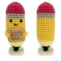 Jolie peluche crayon au crochet, cadeau artisanal positif, cadeau de remerciement et de rentrée scolaire pour les enseignants de maternelle
