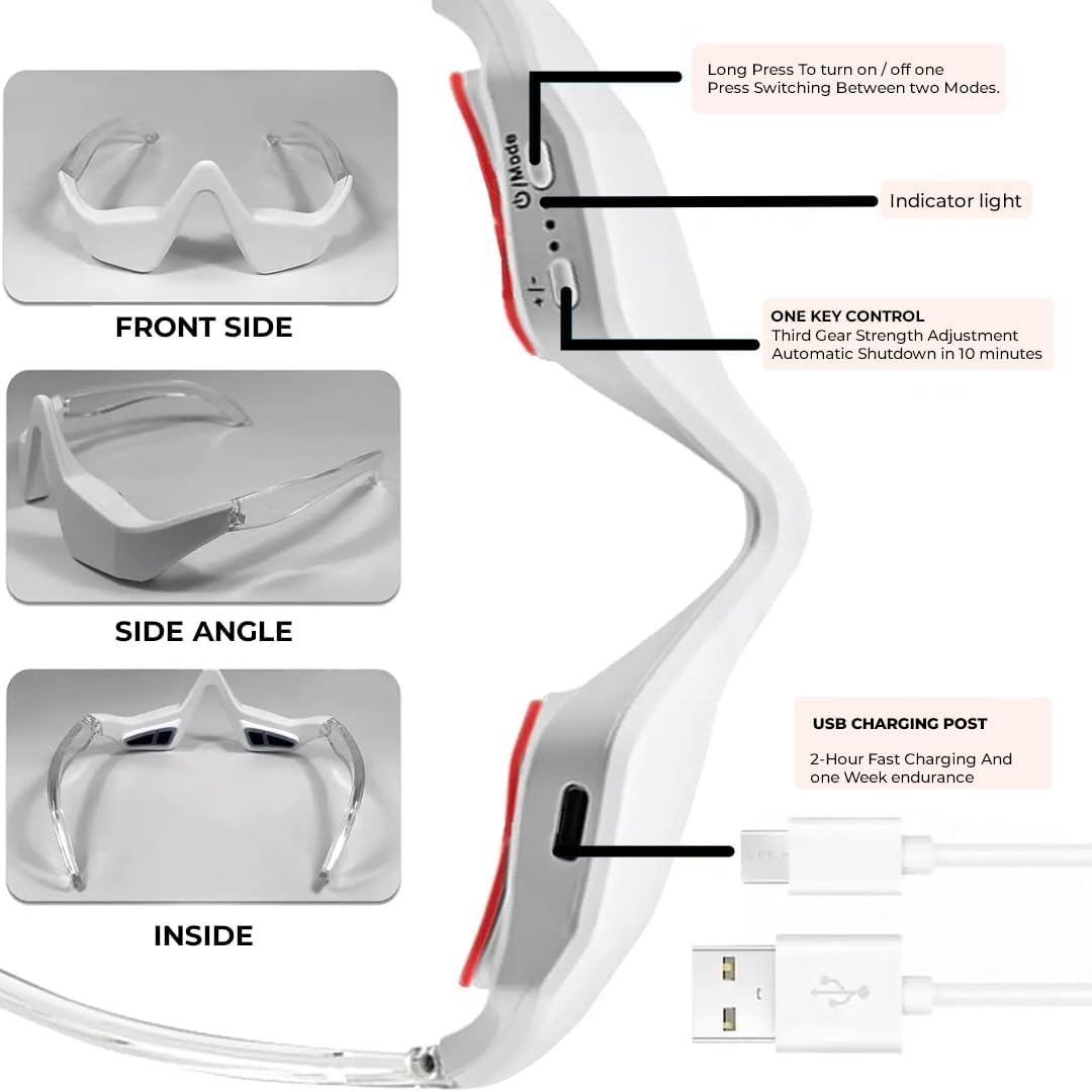 ORANGLES 2026 Factory Wholesale Electric Vibration Massage Glasses | Under Eye Relaxation Device for Eye Care & Stress Relief – orangles Kuwait - detailed closeup view - illustrating benefits - Image 3 of 6 | created for all | Shop 2026 Factory Wholesale Electric Vibration Massage Glasses | Under Eye Relaxation Device for Eye Care & Stress Relief – orangles Kuwait North Carolina | Free Shipping ORANGLES