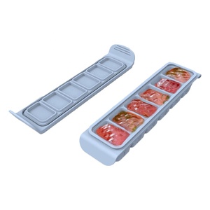 Cubes parfaits de récipient de stockage d'aliments de plateau de congélateur de silicone pour les purées faites <span class=keywords><strong>maison</strong></span> de fruit de légume de nourriture de bébé et de lait maternel - Product Image 1