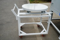 Cabine de sablage manuelle robuste avec plateau tournant et chariot, machine de sablage à sec pour l'élimination de la rouille des pièces métalliques