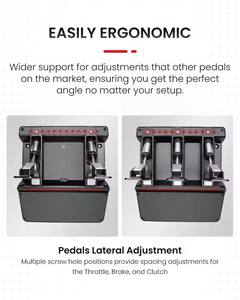 แป้นเหยียบ Simagic P500 แบบมีสายสำหรับพีซี ผลิตจากอะลูมิเนียมอัลลอยหล่อขึ้นรูป พร้อมเซ็นเซอร์โหลดเซลล์รับน้ำหนักได้ 100 กิโลกรัม ผลิตในประเทศจีน - Product Image 5