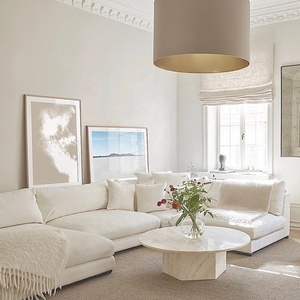 Ensemble de meubles modernes de grande taille, canapé blanc personnalisable en forme de U, canapé modulaire sectionnel - Product Image 4
